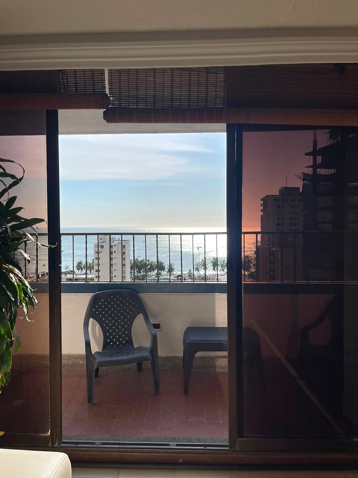 Balcony with ocean and El Rodadero view
