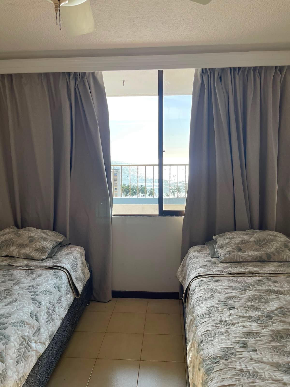 Bedroom with ocean view
