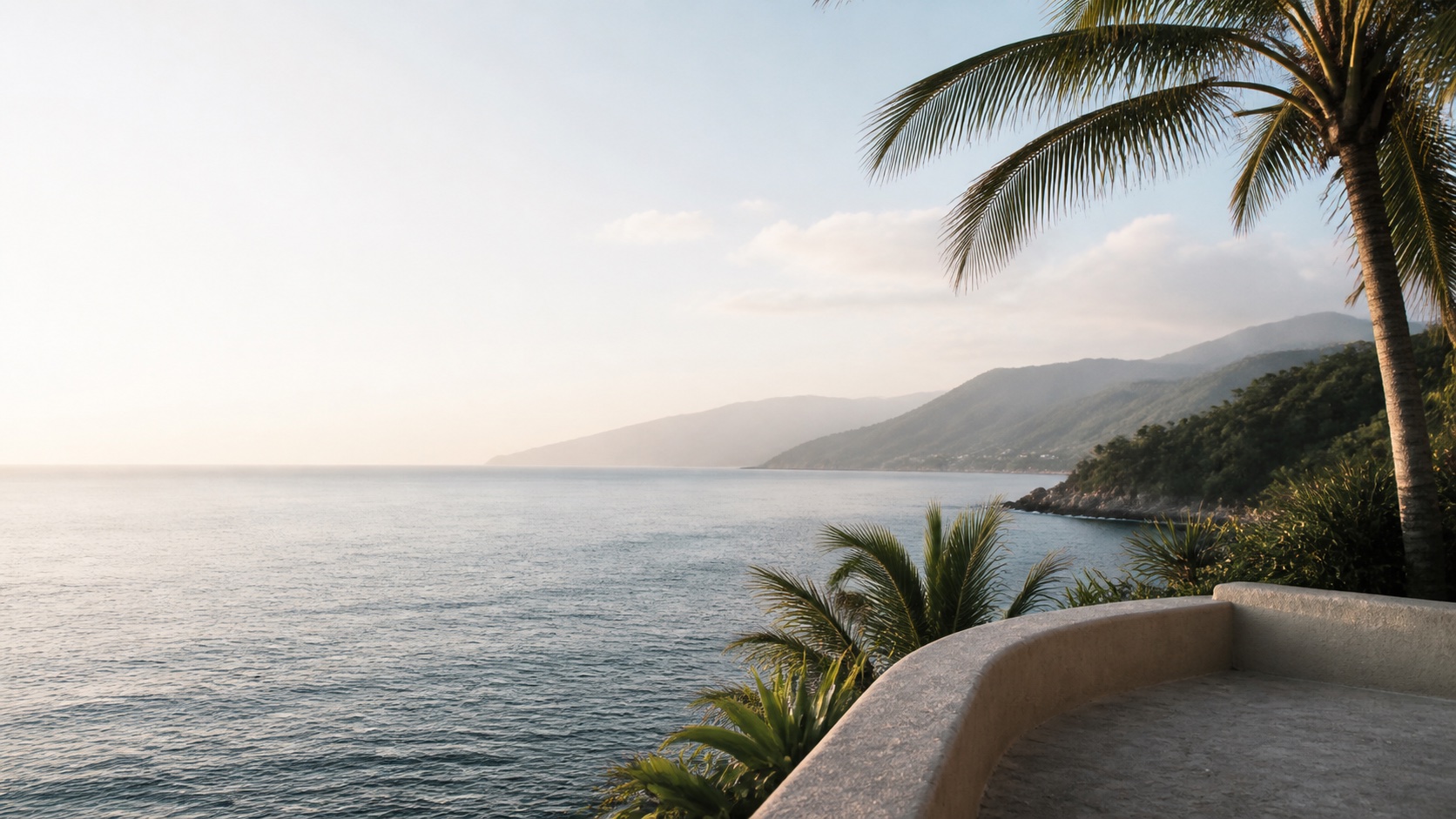 Caribbean coastline and mountains near Santa Marta